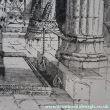 Load image into Gallery viewer, 1928 Etching of Rosslyn Chapel by Albany E. Howarth. Signed in Pencil
