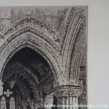 Load image into Gallery viewer, 1928 Etching of Rosslyn Chapel by Albany E. Howarth. Signed in Pencil
