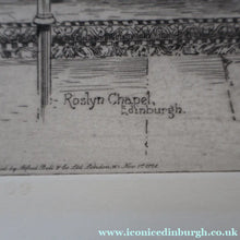 Load image into Gallery viewer, 1928 Etching of Rosslyn Chapel by Albany E. Howarth. Signed in Pencil
