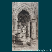Load image into Gallery viewer, 1928 Etching of Rosslyn Chapel by Albany E. Howarth. Signed in Pencil
