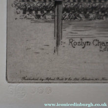 Load image into Gallery viewer, 1928 Etching of Rosslyn Chapel by Albany E. Howarth. Signed in Pencil

