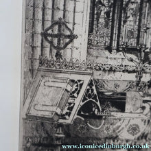 Load image into Gallery viewer, 1928 Etching of Rosslyn Chapel by Albany E. Howarth. Signed in Pencil
