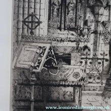 Load image into Gallery viewer, 1928 Etching of Rosslyn Chapel by Albany E. Howarth. Signed in Pencil
