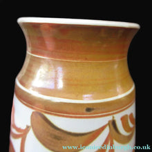 Load image into Gallery viewer, Aldermaston Pottery Vase with Abstract Lustre Design. Alan Caiger Smith Mark 
