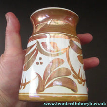 Load image into Gallery viewer, Aldermaston Pottery Vase with Abstract Lustre Design. Alan Caiger Smith Mark 
