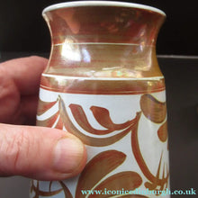 Load image into Gallery viewer, Aldermaston Pottery Vase with Abstract Lustre Design. Alan Caiger Smith Mark 

