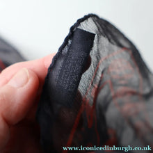 Load image into Gallery viewer, LARGE Genuine  "As New" ALEXANDER MCQUEEN "Red Skulls" Pattern Silk Scarf
