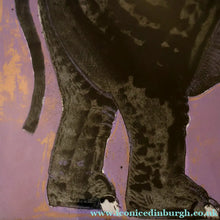 Load image into Gallery viewer, AMERICAN ART. Robert Rivers: Large 1999 Limited Edition Etching Printed in Colour Using Three Plates.  Entitled "Elephant in Purple Garden". FRAMED
