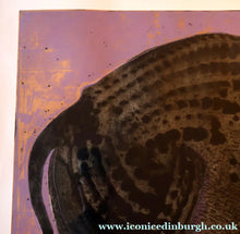 Load image into Gallery viewer, AMERICAN ART. Robert Rivers: Large 1999 Limited Edition Etching Printed in Colour Using Three Plates.  Entitled "Elephant in Purple Garden". FRAMED
