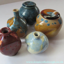 Load image into Gallery viewer, Julie Brooke Crystalline Glaze Miniature Bottle Vase
