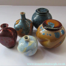 Load image into Gallery viewer, Julie Brooke Crystalline Glaze Miniature Bottle Vase
