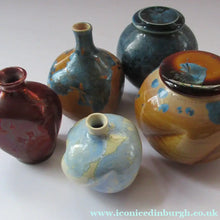 Load image into Gallery viewer, Julie Brooke Crystalline Glaze Miniature Bottle Vase

