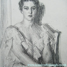 Load image into Gallery viewer, Anders Zorn Original Pencil Signed Etching. Mrs Cleveland II - the Presdient's Wife
