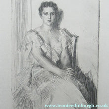 Load image into Gallery viewer, Anders Zorn Original Pencil Signed Etching. Mrs Cleveland II - the Presdient's Wife
