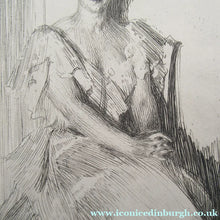 Load image into Gallery viewer, Anders Zorn Original Pencil Signed Etching. Mrs Cleveland II - the Presdient's Wife

