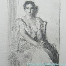Load image into Gallery viewer, Anders Zorn Original Pencil Signed Etching. Mrs Cleveland II - the Presdient's Wife
