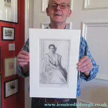 Load image into Gallery viewer, Anders Zorn (1860 - 1920). Rare Original Etching of Mrs Cleveland II (1899). Pencil Signed
