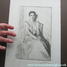 Load image into Gallery viewer, Anders Zorn Original Pencil Signed Etching. Mrs Cleveland II - the Presdient's Wife
