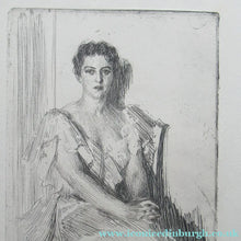 Load image into Gallery viewer, Anders Zorn Original Pencil Signed Etching. Mrs Cleveland II - the Presdient's Wife
