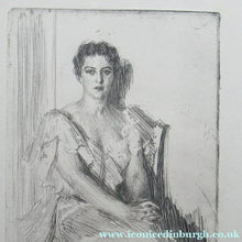 Load image into Gallery viewer, Anders Zorn Original Pencil Signed Etching. Mrs Cleveland II - the Presdient's Wife
