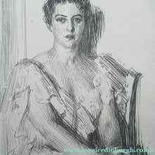 Load image into Gallery viewer, Anders Zorn Original Pencil Signed Etching. Mrs Cleveland II - the Presdient's Wife
