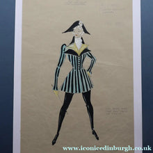 Load image into Gallery viewer, 1950s Costume Study. Watercolour and Pencil Drawing by Anthony Holland (1912 - 2001) for ’Goldilocks and the Three

