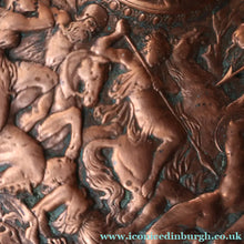 Load image into Gallery viewer, Antique 1850s Copper Electrotype After a Design by Antoine Vechte. Entitled the Battle of the Amazons. 9 inches
