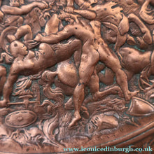 Load image into Gallery viewer, Antique 1850s Copper Electrotype After a Design by Antoine Vechte. Entitled the Battle of the Amazons. 9 inches
