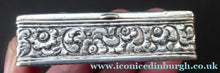 Load image into Gallery viewer, ANTIQUE 1870s Indian Chased Silver Oblong Snuff Box. TRICHINOPOLY.
