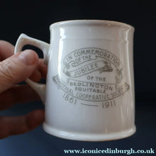 Load image into Gallery viewer, ANTIQUE 1911 Edwardian Mug by Co-operative Wholesale Society Ltd with BEDLINGTON TERRIER Decoration
