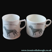 Load image into Gallery viewer, ANTIQUE 1911 Edwardian Mug by Co-operative Wholesale Society Ltd with BEDLINGTON TERRIER Decoration
