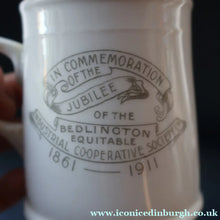 Load image into Gallery viewer, ANTIQUE 1911 Edwardian Mug by Co-operative Wholesale Society Ltd with BEDLINGTON TERRIER Decoration
