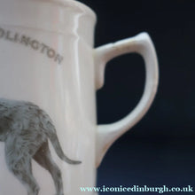 Load image into Gallery viewer, ANTIQUE 1911 Edwardian Mug by Co-operative Wholesale Society Ltd with BEDLINGTON TERRIER Decoration
