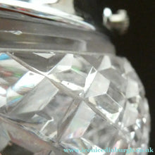 Load image into Gallery viewer, Antique 1920s Clear Cut Glass and Chrome Acorn Shape Single Hanging Light Shade
