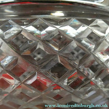 Load image into Gallery viewer, Antique 1920s Clear Cut Glass and Chrome Acorn Shape Single Hanging Light Shade
