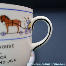 Load image into Gallery viewer, Antique 1920s Nursery Cup and Saucer. Attractive "Noah's Ark" Pattern by New Chelsea

