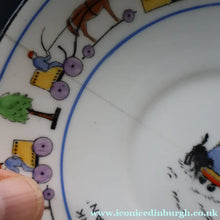 Load image into Gallery viewer, Antique 1920s Nursery Cup and Saucer. Attractive "Noah's Ark" Pattern by New Chelsea
