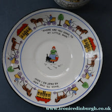 Load image into Gallery viewer, Antique 1920s Nursery Cup and Saucer. Attractive "Noah's Ark" Pattern by New Chelsea
