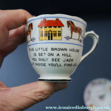 Load image into Gallery viewer, Antique 1920s Nursery Trio. Attractive "Noah's Ark" Pattern by New Chelsea. Cup, Saucer and Side Plate
