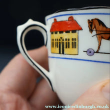 Load image into Gallery viewer, Antique 1920s Nursery Trio. Attractive "Noah's Ark" Pattern by New Chelsea. Cup, Saucer and Side Plate
