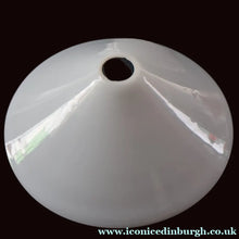 Load image into Gallery viewer, MATCHED PAIR of Antique 1930s  White Glass "Coolie" Hanging or Pendant Lightshades
