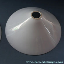 Load image into Gallery viewer, MATCHED PAIR of Antique 1930s  White Glass "Coolie" Hanging or Pendant Lightshades

