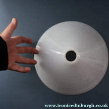 Load image into Gallery viewer, MATCHED PAIR of Antique 1930s  White Glass "Coolie" Hanging or Pendant Lightshades
