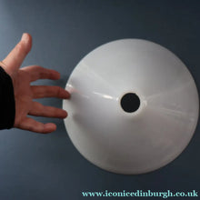 Load image into Gallery viewer, MATCHED PAIR of Antique 1930s  White Glass "Coolie" Hanging or Pendant Lightshades
