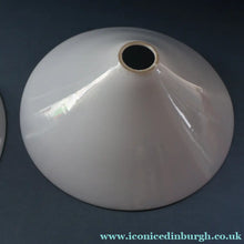 Load image into Gallery viewer, MATCHED PAIR of Antique 1930s  White Glass "Coolie" Hanging or Pendant Lightshades
