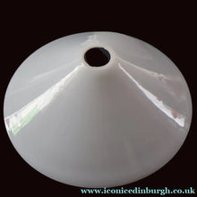 Load image into Gallery viewer, MATCHED PAIR of Antique 1930s  White Glass "Coolie" Hanging or Pendant Lightshades
