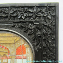 Load image into Gallery viewer, 19th Century Anglo Indian Delhi Miniature Carved Ebony Frame
