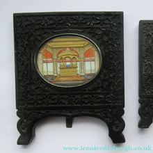Load image into Gallery viewer, 19th Century Anglo Indian Delhi Miniature Carved Ebony Frame
