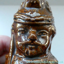 Load image into Gallery viewer, Antique Staffordshire / Scottish 19th Century Bank or Money Box with Treacle Glaze. In the form of a Little Double-Sided Man
