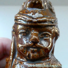 Load image into Gallery viewer, Antique Staffordshire / Scottish 19th Century Bank or Money Box with Treacle Glaze. In the form of a Little Double-Sided Man

